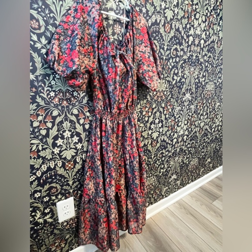 Floral Puff Sleeve Maxi Dress
